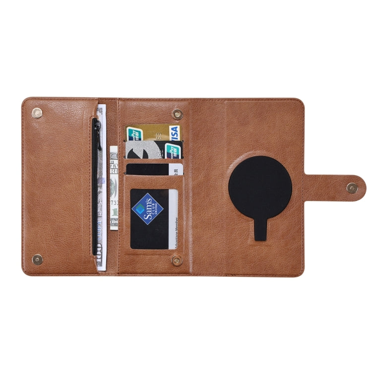 For iPhone 13 Pro ViLi GV Series MagSafe Magnetic Zipper Leather Phone Case(Brown) - free shipping - PMC Jewellery - Order now!