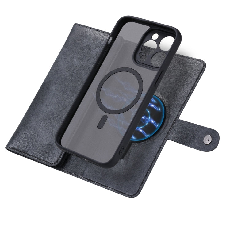 For iPhone 14 Plus ViLi GV Series MagSafe Magnetic Zipper Leather Phone Case(Black) - free shipping - PMC Jewellery - Order now!