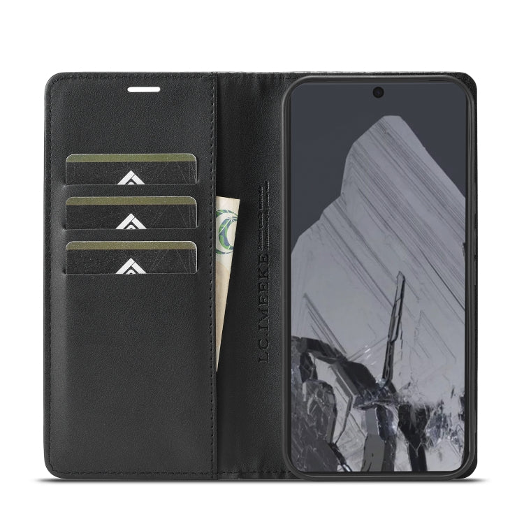 For Google Pixel 9 LC.IMEEKE Carbon Fiber Leather Phone Case(Vertical Black) - Google Cases by LC.IMEEKE | Online Shopping South Africa | PMC TechLife | Buy Now Pay Later Mobicred