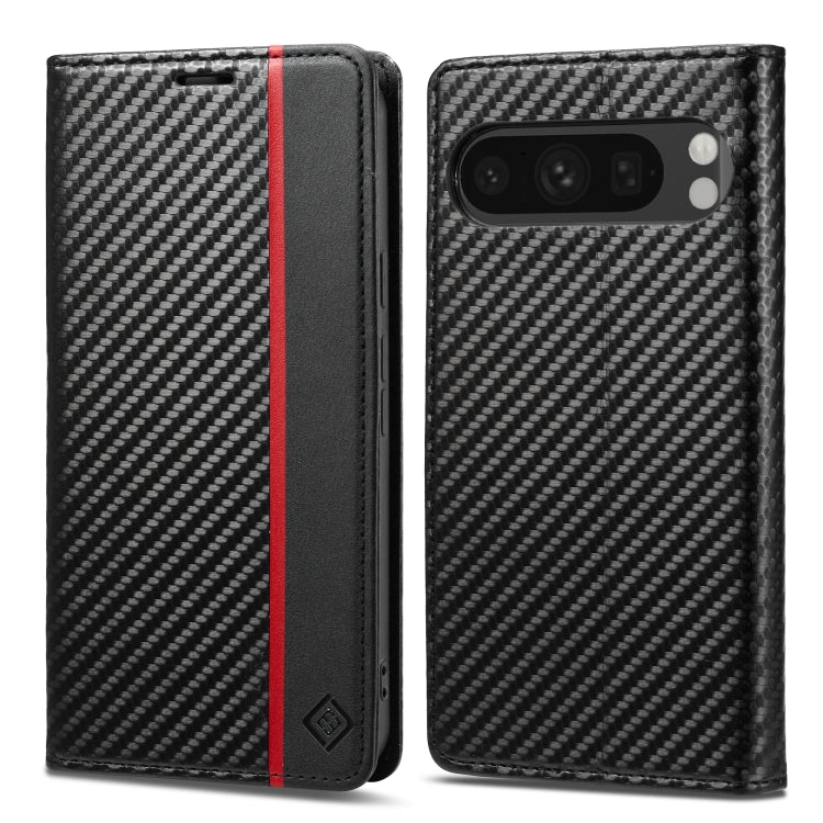 For Google Pixel 9 Pro LC.IMEEKE Carbon Fiber Leather Phone Case(Vertical Black) - Google Cases by LC.IMEEKE | Online Shopping South Africa | PMC TechLife | Buy Now Pay Later Mobicred