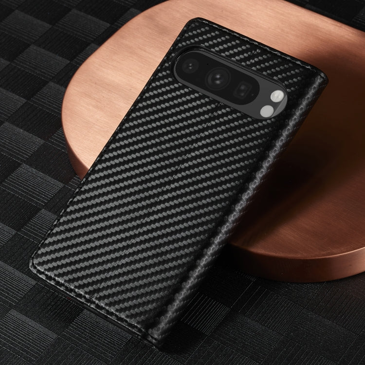 For Google Pixel 9 Pro LC.IMEEKE Carbon Fiber Leather Phone Case(Vertical Black) - Google Cases by LC.IMEEKE | Online Shopping South Africa | PMC TechLife | Buy Now Pay Later Mobicred