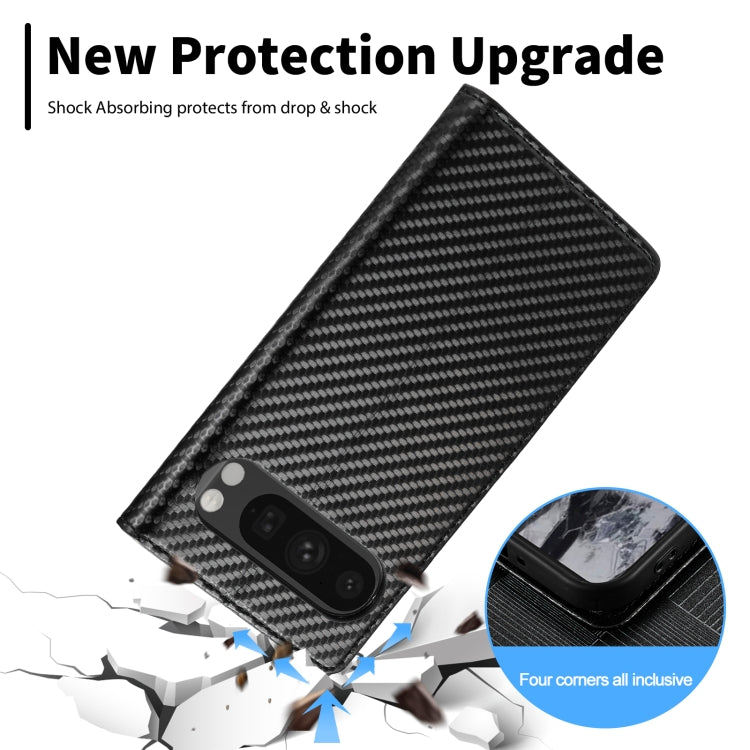 For Google Pixel 9 Pro LC.IMEEKE Carbon Fiber Leather Phone Case(Vertical Black) - Google Cases by LC.IMEEKE | Online Shopping South Africa | PMC TechLife | Buy Now Pay Later Mobicred