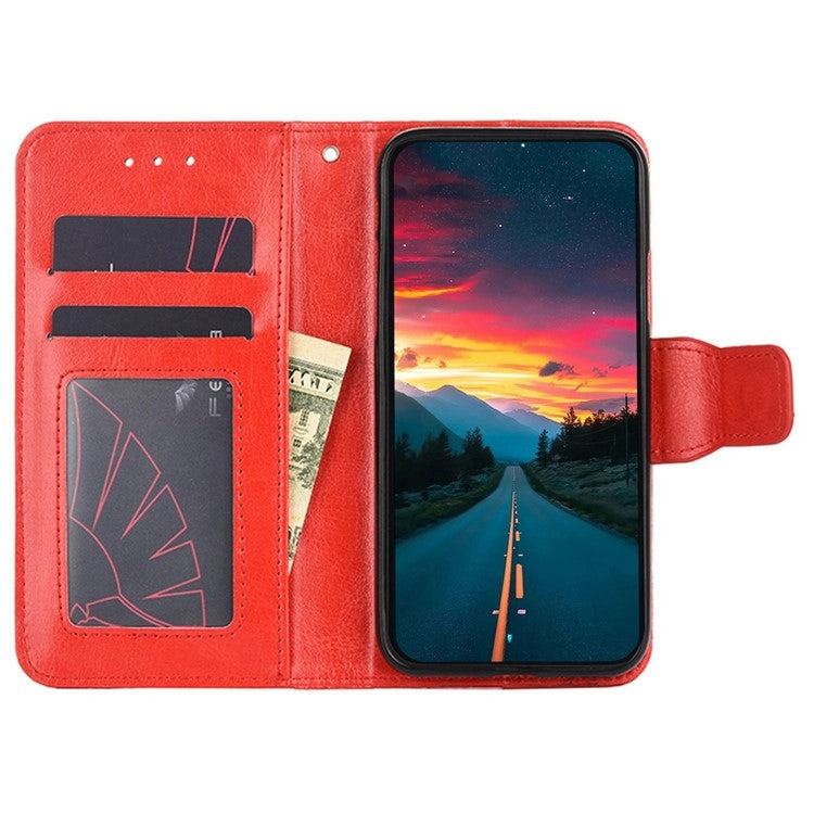 For Motorola Moto G Play 4G 2024 Crystal Texture Leather Phone Case(Red) - Motorola Cases by PMC Jewellery | Online Shopping South Africa | PMC Jewellery | Buy Now Pay Later Mobicred