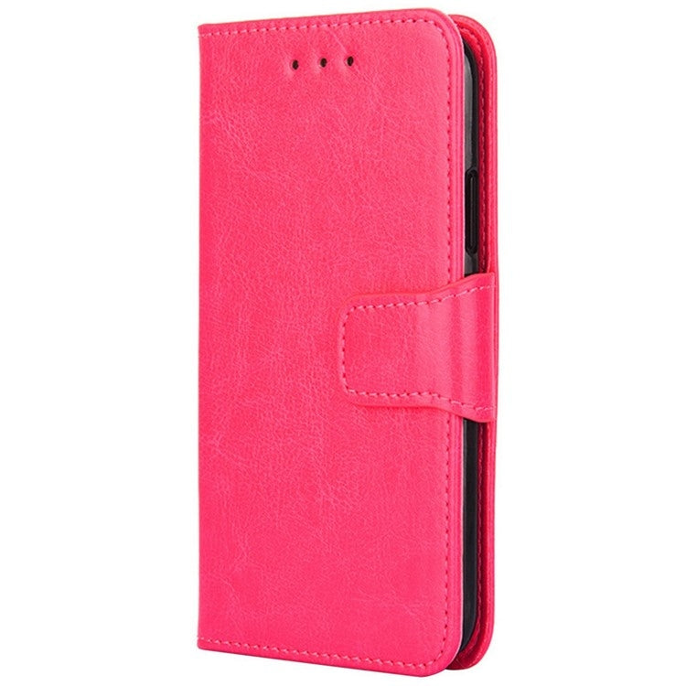 For Motorola Moto G Play 4G 2024 Crystal Texture Leather Phone Case(Rose Red) - Motorola Cases by PMC Jewellery | Online Shopping South Africa | PMC Jewellery | Buy Now Pay Later Mobicred