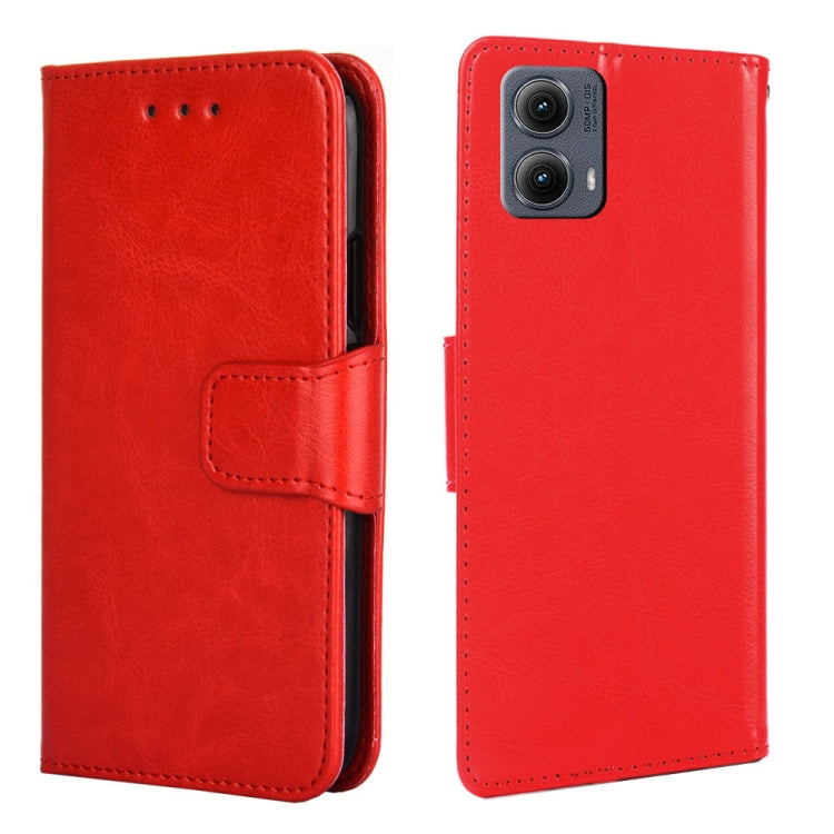 For Motorola Edge 5G 2024 Crystal Texture Leather Phone Case(Red) - Motorola Cases by PMC Jewellery | Online Shopping South Africa | PMC Jewellery | Buy Now Pay Later Mobicred