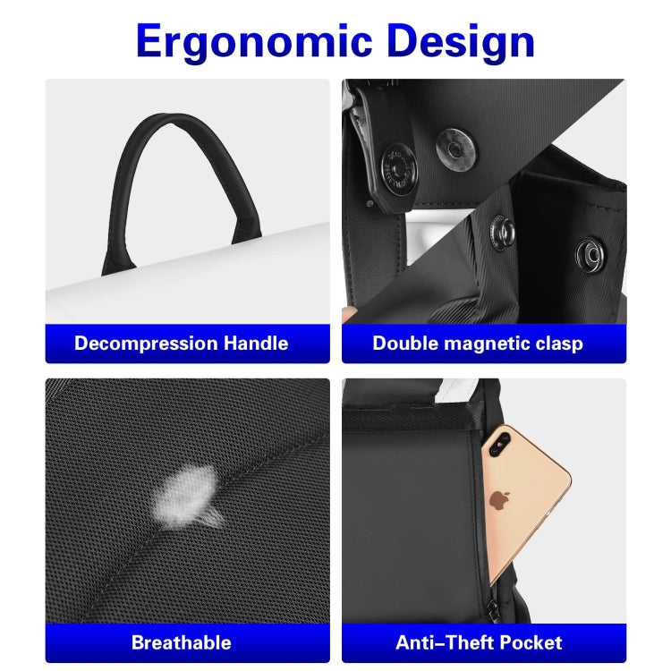 Cwatcun D79 Camera Backpack Multi-Functional Camera  Dual Shoulders Bag, Size:43.5 x 30.5 x 18cm Large(Black White) - free shipping - PMC TechLife - Order now!