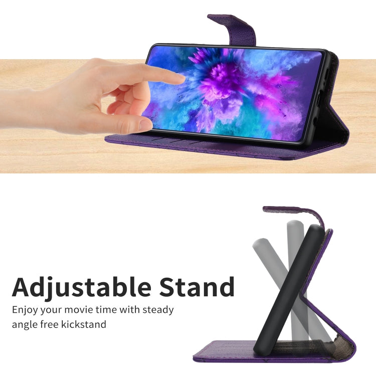 For Xiaomi Redmi 13C 4G Rhombic Grid Texture Leather Phone Case(Purple) - 13C Cases by PMC TechLife | Online Shopping South Africa | PMC TechLife