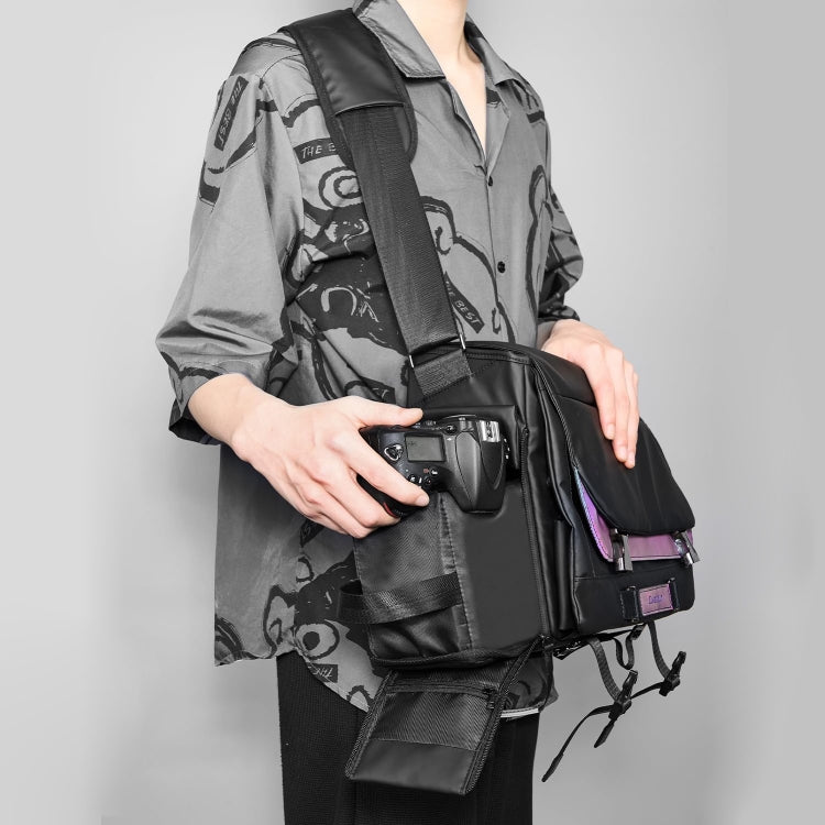 Cwatcun D85 Camera Bag Side Quick Access Camera Messenger Case Waterproof Bag, Size:32 x 14 x 24cm Medium(Black) - free shipping - PMC TechLife - Order now!