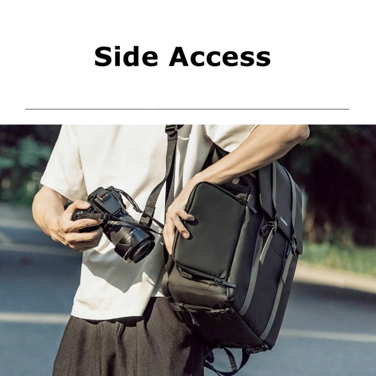 Cwatcun D86 Camera Backpack DSLR Mirrorless Camera Waterproof Bag, Size:28 x 15 x41cm Small(Black) - free shipping - PMC TechLife - Order now!