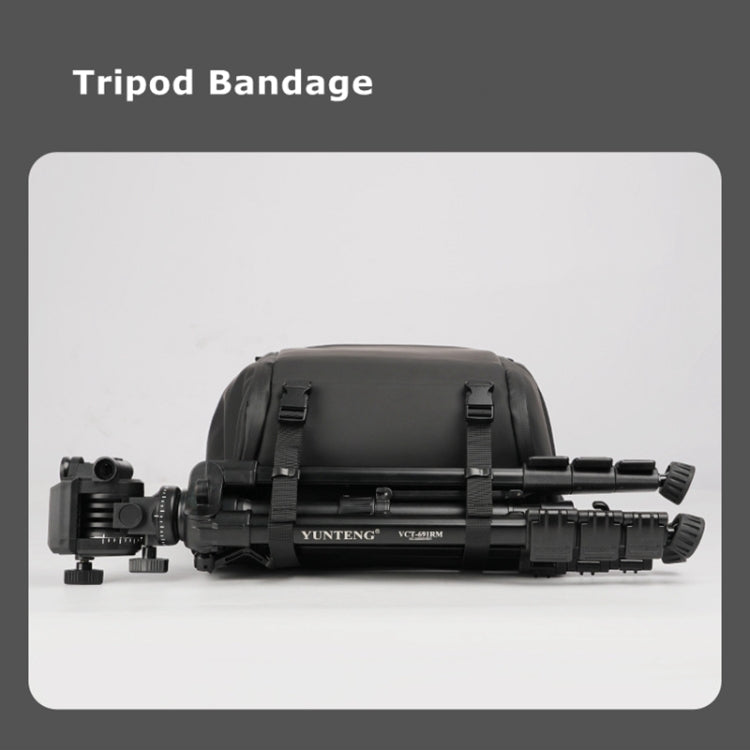 Cwatcun D89 Camera Backpack Waterproof Leather Film 15.6 Laptop Sleeve Bag, Size:43.5 x 33 x 22.5cm(Black) - free shipping - PMC TechLife - Order now!