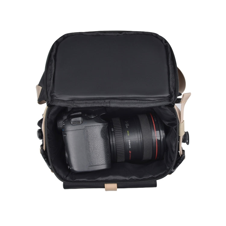 Cwatcun D90 Contrast Color Single Shoulder Camera Bag Outdoor Camera Bag Professional Crossbody Handbag, Size:22 x 15 x 18.5cm Small(Black) - free shipping - PMC TechLife - Order now!