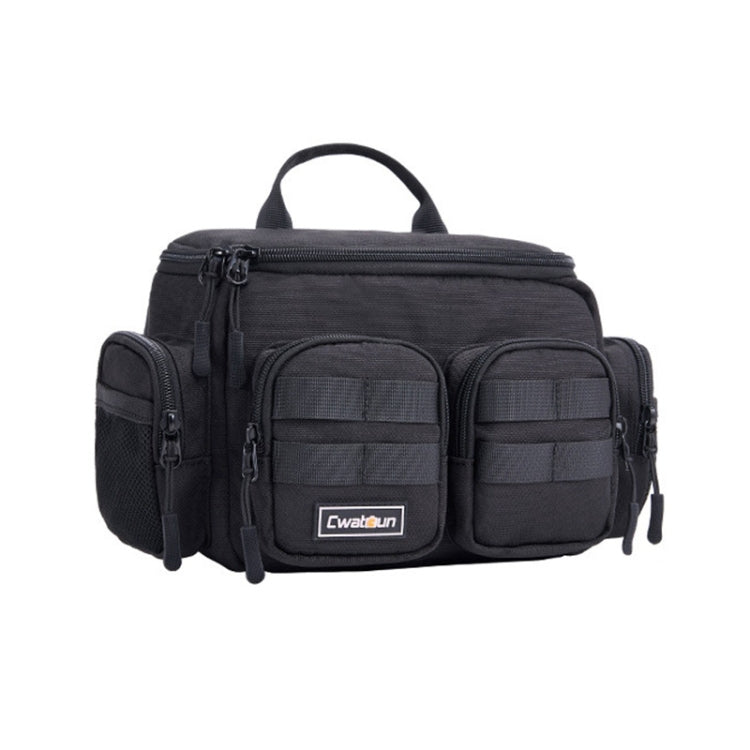 Cwatcun D96 Waist Camera Bag Sling Shoulder Camera Bag, Size:29.5 x 17.5 x 18cm(Black) - free shipping - PMC TechLife - Order now!