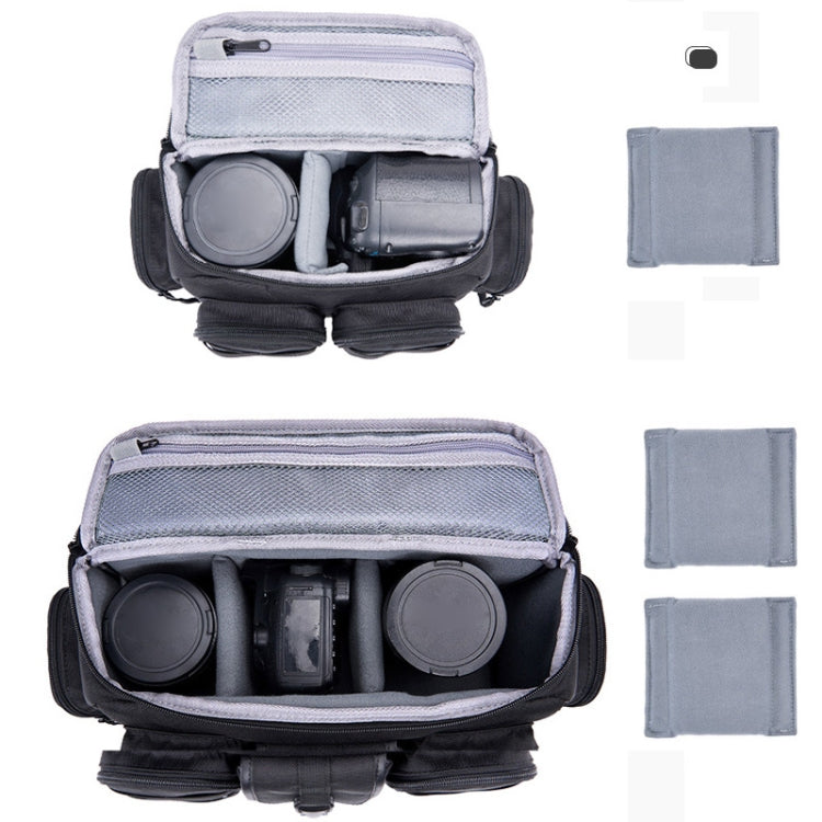 Cwatcun D96 Waist Camera Bag Sling Shoulder Camera Bag, Size:29.5 x 17.5 x 18cm(Black) - free shipping - PMC TechLife - Order now!