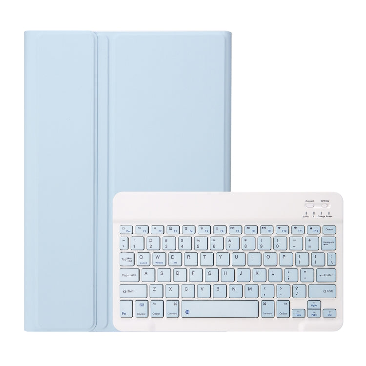 For Samsung Galaxy Tab A9+ X210/X215/X215 A09B Candy Color TPU Bluetooth Keyboard Leather Tablet Case with Pen Holder(Ice Blue) - free shipping - PMC TechLife - Order now!