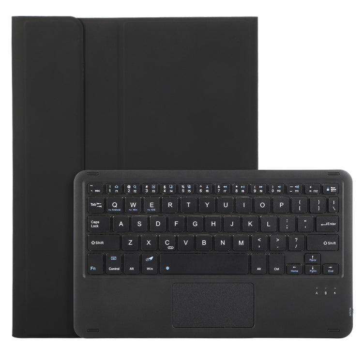 For Samsung Galaxy Tab A9+ X210/X215/X215 A09B-A Candy Color TPU Touch Bluetooth Keyboard Leather Tablet Case with Pen Holder(Black) - Samsung Keyboard by PMC TechLife | Online Shopping South Africa | PMC TechLife | Buy Now Pay Later Mobicred