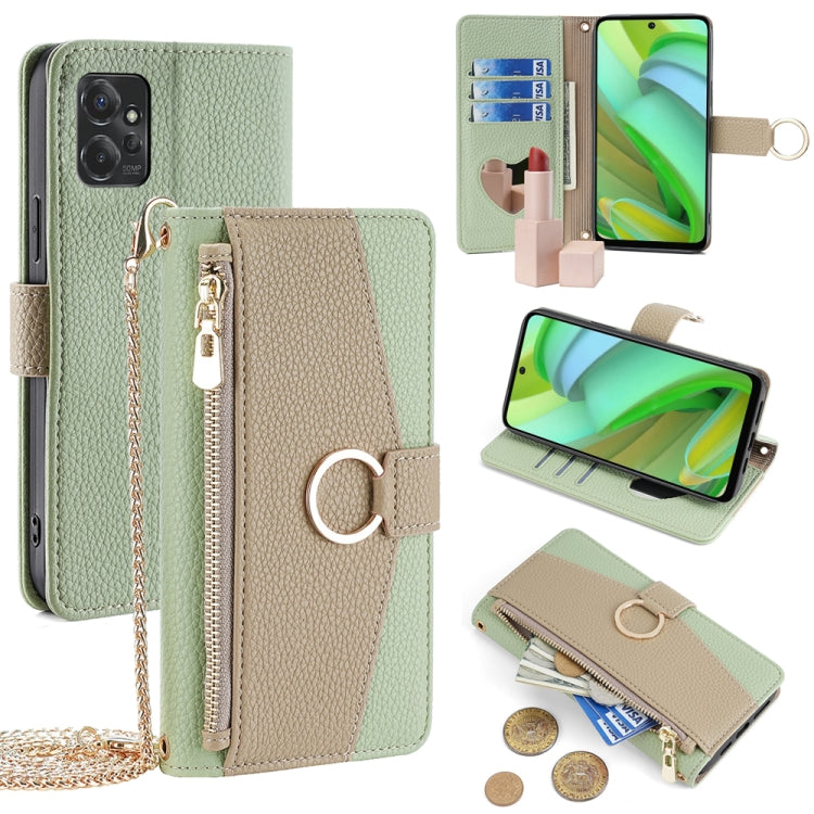 For Motorola Moto G Power 2023 Crossbody Litchi Texture Leather Phone Case(Green) - Motorola Cases by PMC TechLife | Online Shopping South Africa | PMC TechLife | Buy Now Pay Later Mobicred