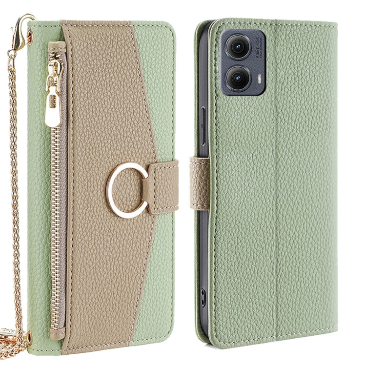 For Motorola Edge 5G 2024 Crossbody Litchi Texture Leather Phone Case(Green) - Motorola Cases by PMC Jewellery | Online Shopping South Africa | PMC Jewellery | Buy Now Pay Later Mobicred
