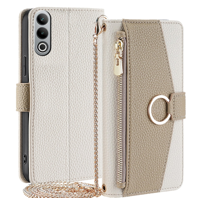For OnePlus Nord CE4 Crossbody Litchi Texture Leather Phone Case(White) - OnePlus Cases by PMC TechLife | Online Shopping South Africa | PMC TechLife | Buy Now Pay Later Mobicred