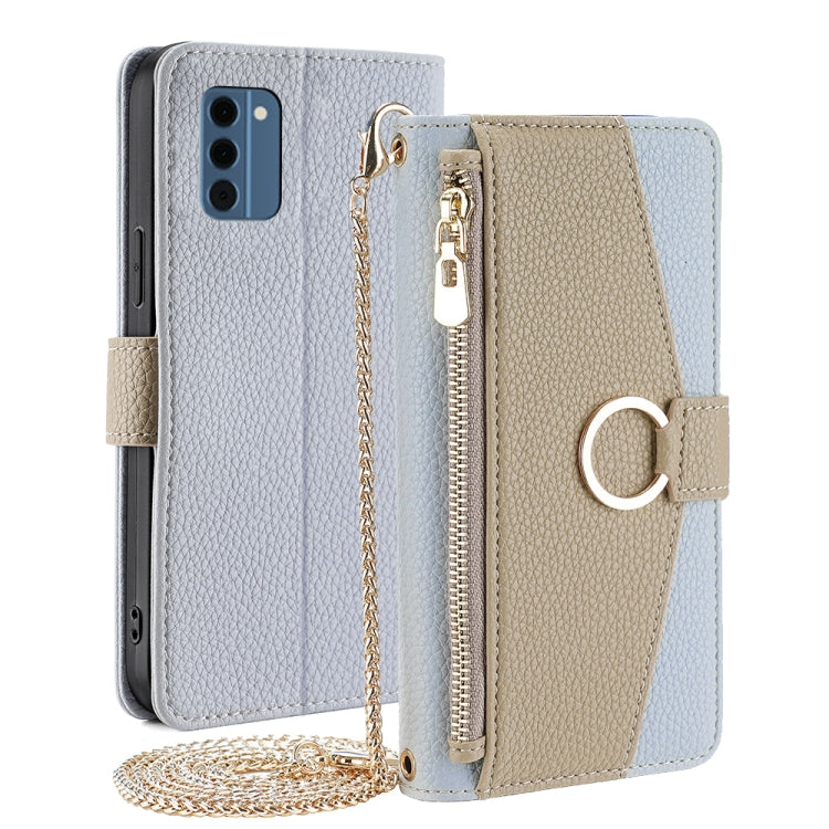 For Nokia C300 4G Crossbody Litchi Texture Leather Phone Case(Blue) - Nokia Cases by PMC TechLife | Online Shopping South Africa | PMC TechLife | Buy Now Pay Later Mobicred