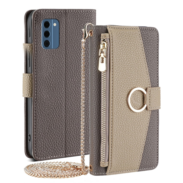 For Nokia C300 4G Crossbody Litchi Texture Leather Phone Case(Grey) - free shipping - PMC TechLife - Order now!