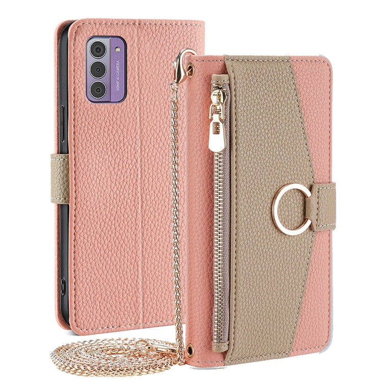 For Nokia G42 5G Crossbody Litchi Texture Leather Phone Case(Pink) - Nokia Cases by PMC TechLife | Online Shopping South Africa | PMC TechLife | Buy Now Pay Later Mobicred