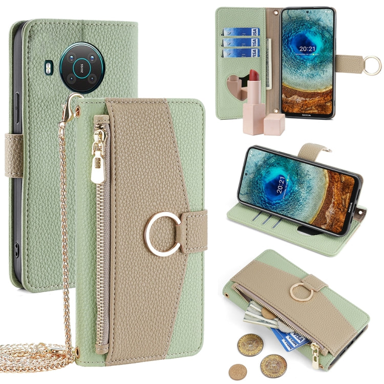 For Nokia X10 / X20 Crossbody Litchi Texture Leather Phone Case(Green) - Nokia Cases by PMC TechLife | Online Shopping South Africa | PMC TechLife | Buy Now Pay Later Mobicred