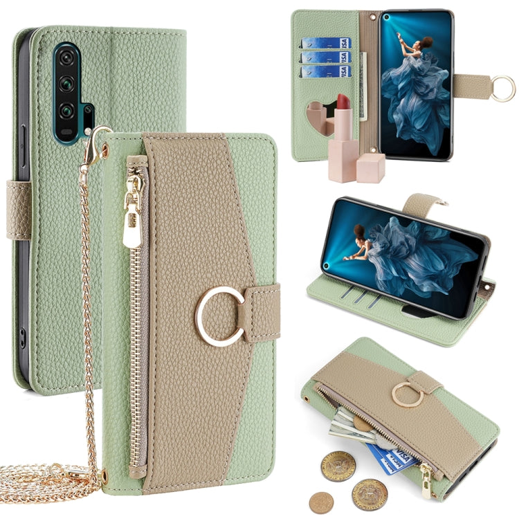 For Honor 20 Pro Crossbody Litchi Texture Leather Phone Case(Green) - Honor Cases by PMC TechLife | Online Shopping South Africa | PMC TechLife | Buy Now Pay Later Mobicred