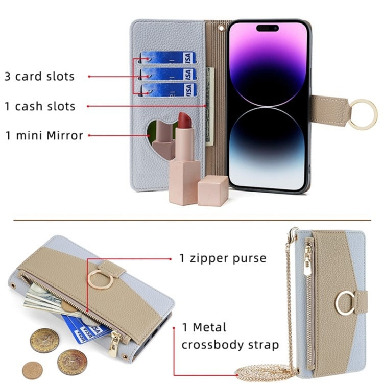 For Honor 50 Crossbody Litchi Texture Leather Phone Case(Blue) - free shipping - PMC TechLife - Order now!