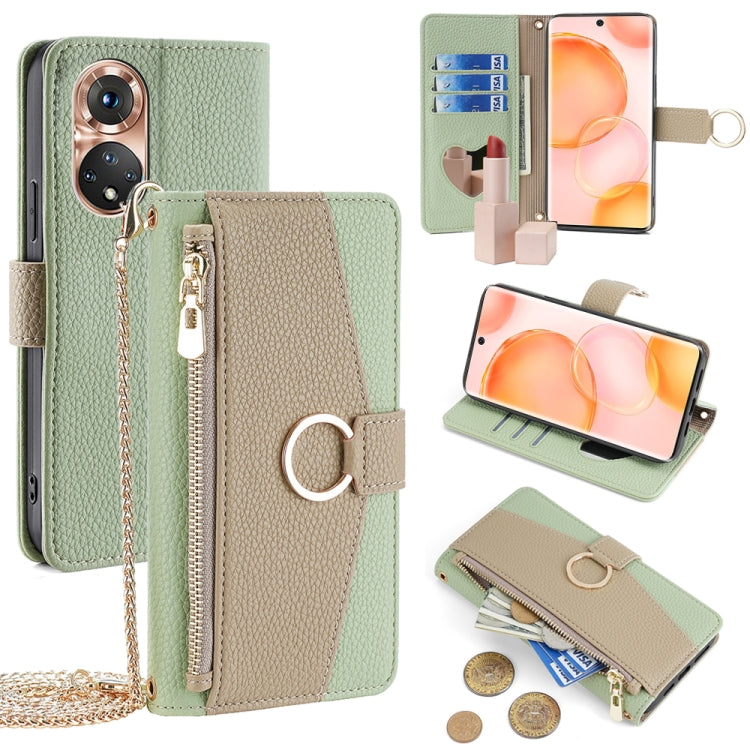 For Honor 50 Crossbody Litchi Texture Leather Phone Case(Green) - Honor Cases by PMC TechLife | Online Shopping South Africa | PMC TechLife | Buy Now Pay Later Mobicred