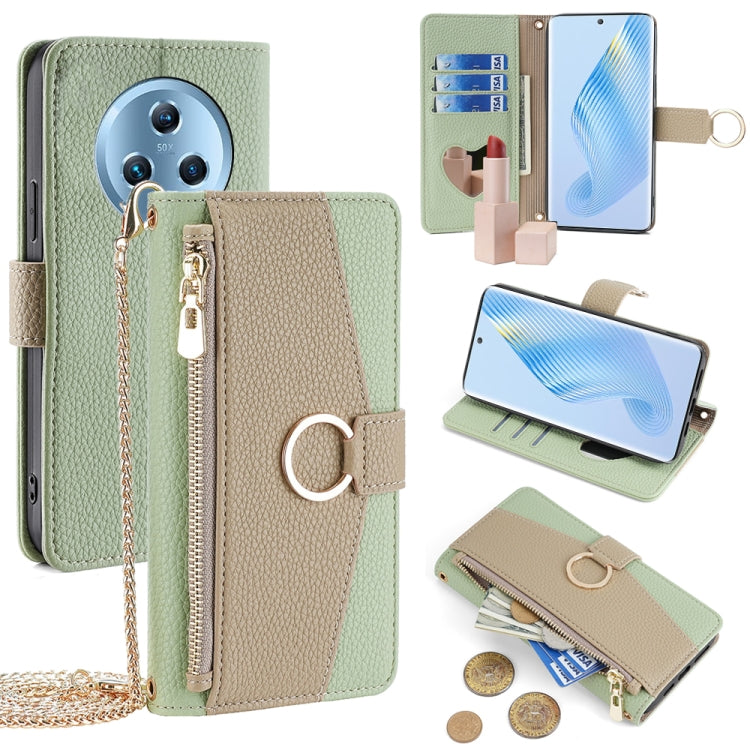 For Honor Magic5 Crossbody Litchi Texture Leather Phone Case(Green) - Honor Cases by PMC TechLife | Online Shopping South Africa | PMC TechLife | Buy Now Pay Later Mobicred