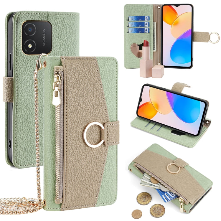 For Honor X5 4G Crossbody Litchi Texture Leather Phone Case(Green) - Honor Cases by PMC TechLife | Online Shopping South Africa | PMC TechLife | Buy Now Pay Later Mobicred