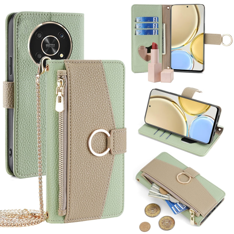 For Honor X30 Crossbody Litchi Texture Leather Phone Case(Green) - Honor Cases by PMC TechLife | Online Shopping South Africa | PMC TechLife | Buy Now Pay Later Mobicred