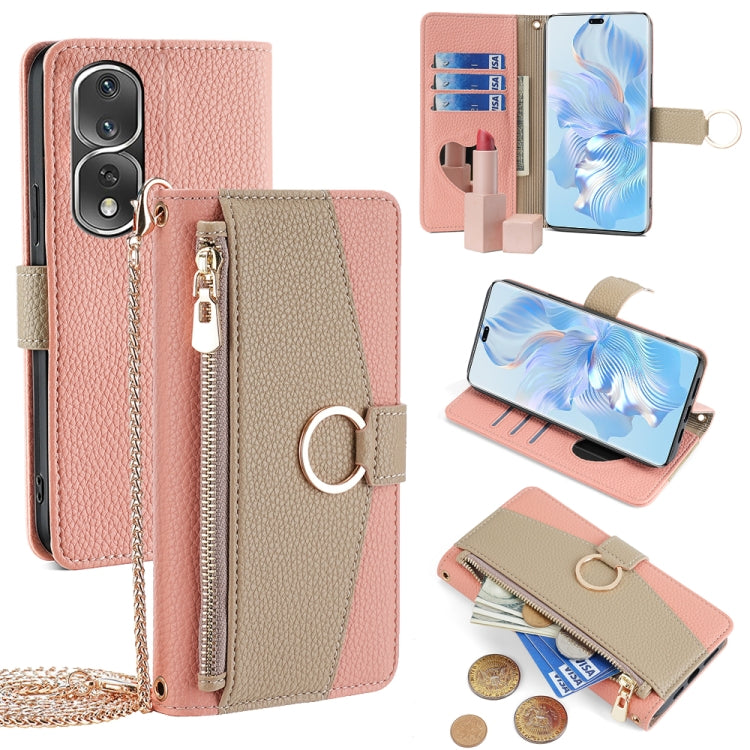 For Honor 80 Pro Crossbody Litchi Texture Leather Phone Case(Pink) - free shipping - PMC TechLife - Order now!