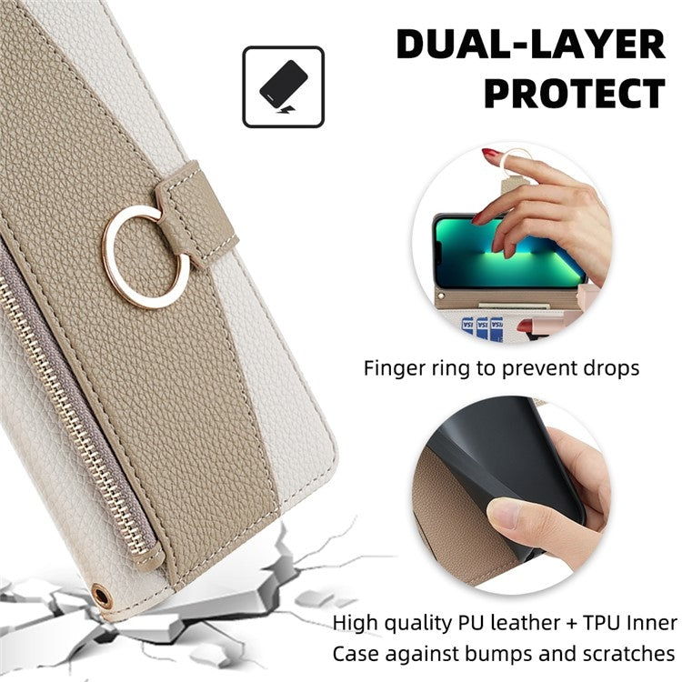For Sony Xperia 5 V Crossbody Litchi Texture Leather Phone Case(White) - Sony Cases by PMC TechLife | Online Shopping South Africa | PMC TechLife | Buy Now Pay Later Mobicred