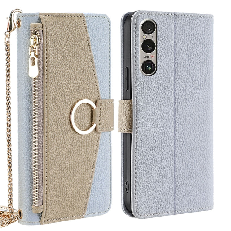 For Sony Xperia 1 VI Crossbody Litchi Texture Leather Phone Case(Blue) - Sony Cases by PMC TechLife | Online Shopping South Africa | PMC TechLife | Buy Now Pay Later Mobicred