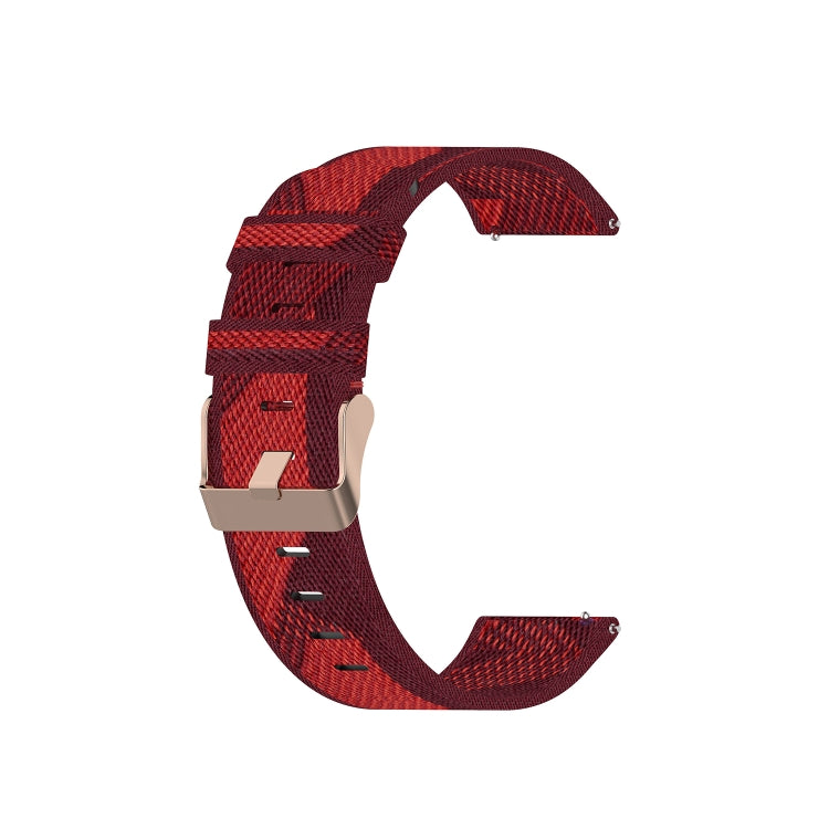 20mm Universal Stripe Weave Nylon Watch Band(Red) - 20mm Bands by PMc TechLife | Online Shopping South Africa | PMc TechLife | Buy Now Pay Later Mobicred