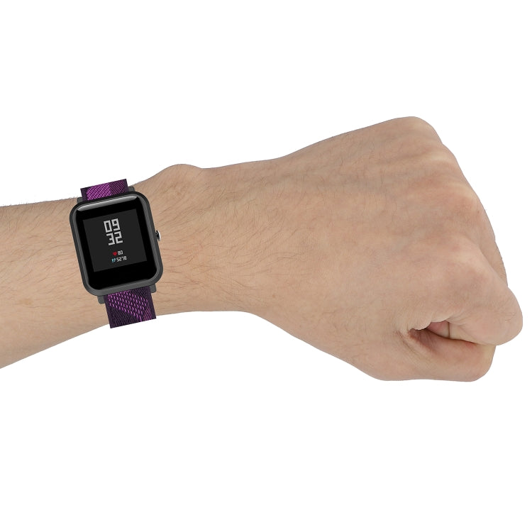 20mm Universal Stripe Weave Nylon Watch Band(Purple) - free shipping - PMc TechLife - Order now!
