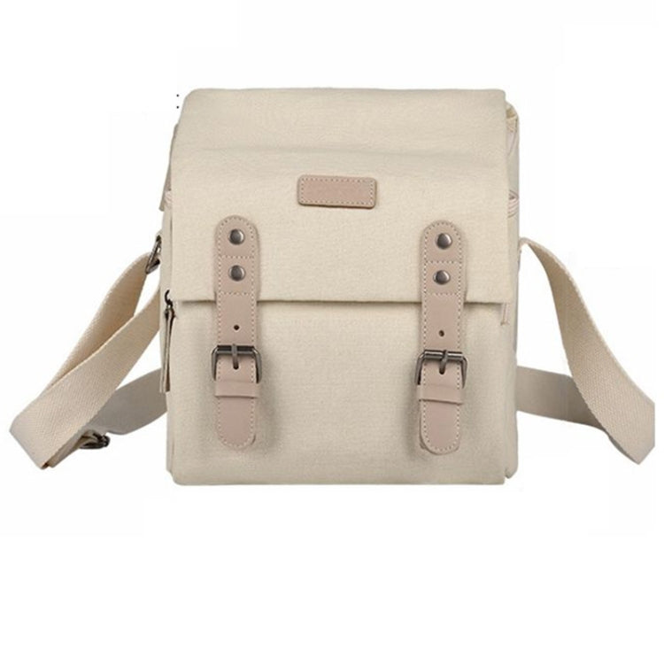 Cwatcun N1 Retro Multifunctional Canvas Water-resistant Digital Camera Photography Bag, Size:22.5 x 14.5 x 27cm Beige - free shipping - PMC TechLife - Order now!