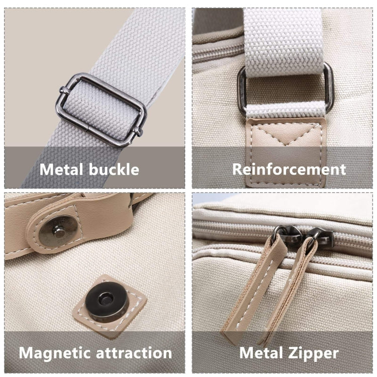 Cwatcun N1 Retro Multifunctional Canvas Waterproof Digital Camera Photography Bag, Size:22.5 x 14.5 x 27cm Coffee - free shipping - PMC TechLife - Order now!