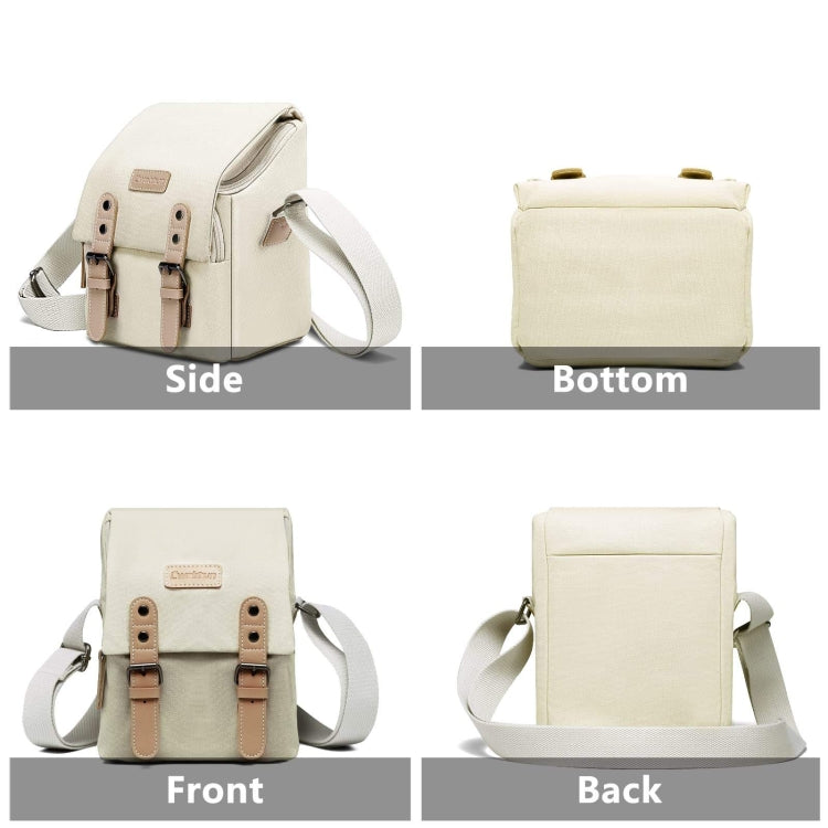 Cwatcun N1 Retro Multifunctional Canvas Waterproof Digital Camera Photography Bag, Size:22.5 x 14.5 x 27cm Coffee - free shipping - PMC TechLife - Order now!