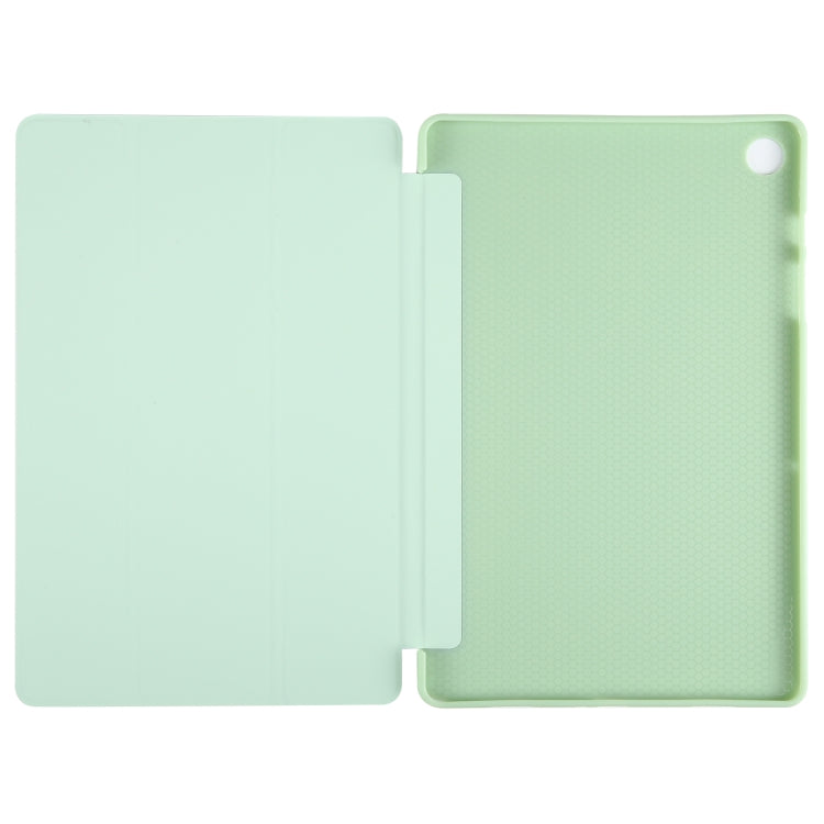For Samsung Galaxy Tab A9+ Tri-fold Holder Flip Horizontal Flip TPU Leather Tablet Case(Green) - free shipping - PMC TechLife - Order now!