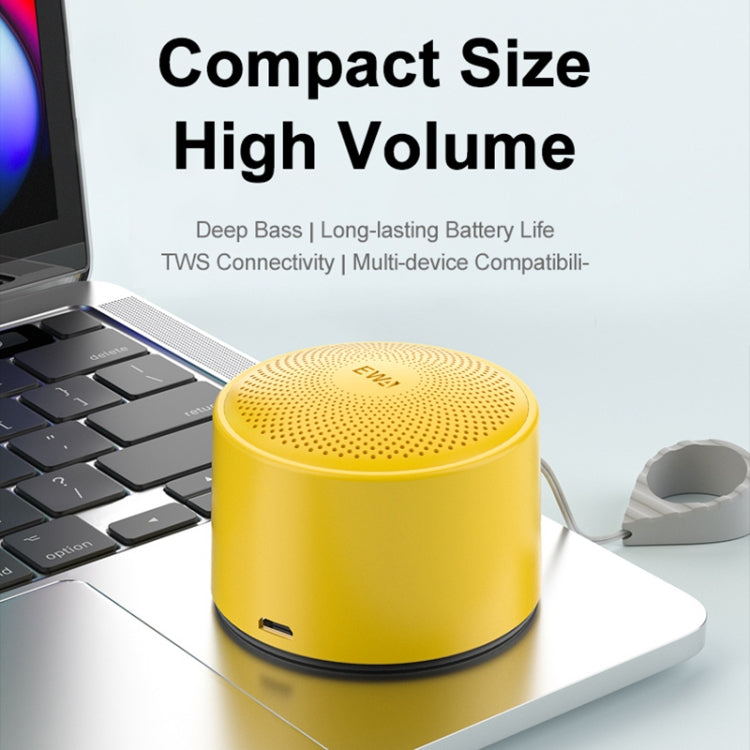 EWA A124 Portable Mini TWS Bluetooth Speaker Outdoor IPX5 Waterproof Subwoofer(Silver) - free shipping - PMC Jewellery - Order now!