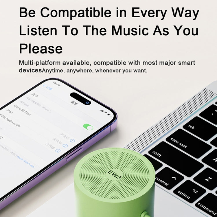 EWA A127 Outdoor IPX5 Waterproof Portable Mini TWS Wireless Bluetooth Speaker(Silver) - free shipping - PMC Jewellery - Order now!