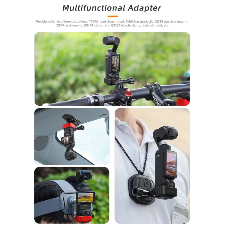 For DJI OSMO Pocket 3 Metal Expansion Bracket Adapter Frame Holder with Screw(Black) - Mount & Holder by Sunnylife | Online Shopping South Africa | PMC TechLife | Buy Now Pay Later Mobicred