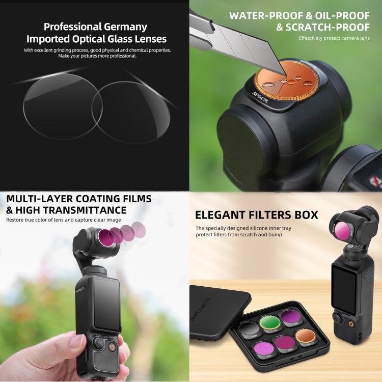 For DJI OSMO Pocket 3 Sunnylife Camera Lens Magnetic Metal Filter, Filter:ND32PL - Lens Accessories by Sunnylife | Online Shopping South Africa | PMC TechLife | Buy Now Pay Later Mobicred