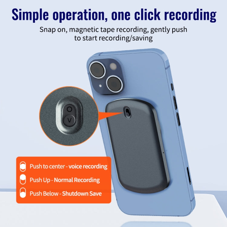 JNN A1 Strong Magnetic Mobile Call Voice Recorder, Memory:64GB(Black) - Recording Pen by JNN | Online Shopping South Africa | PMC TechLife