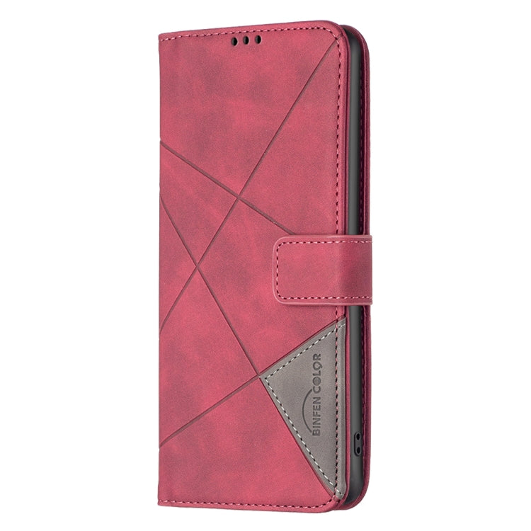 For Tecno Spark Go 2024 / 20C / POP 8 Magnetic Buckle Rhombus Texture Leather Phone Case(Red) - free shipping - PMC Jewellery - Order now!