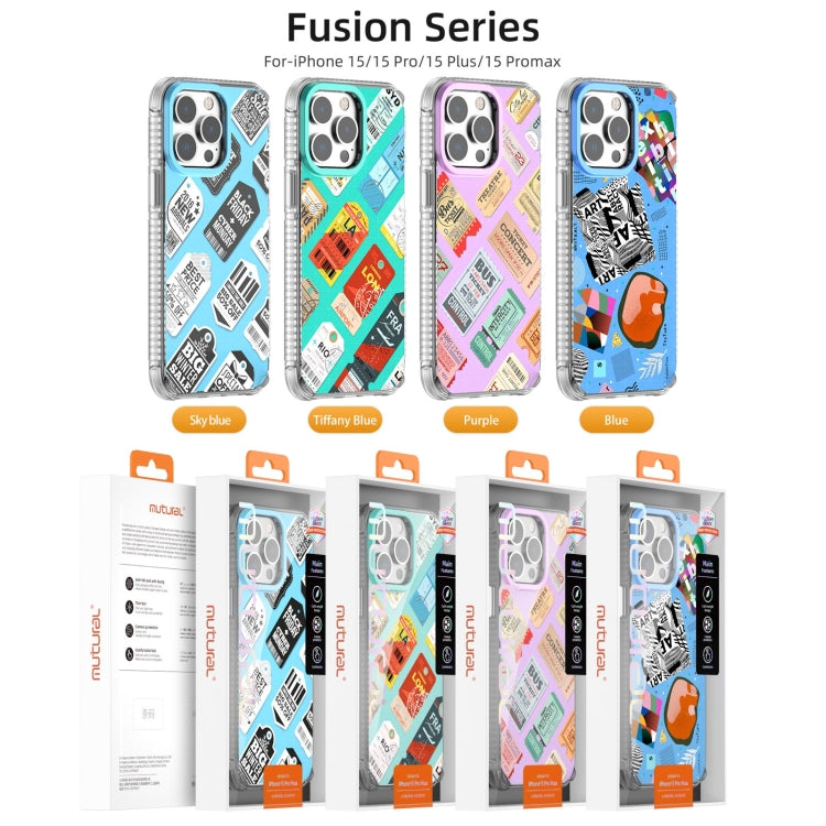 For iPhone 15 Pro Max Mutural Fusion Series Phone Case(Tiffany Blue) - free shipping - PMC Jewellery - Order now!