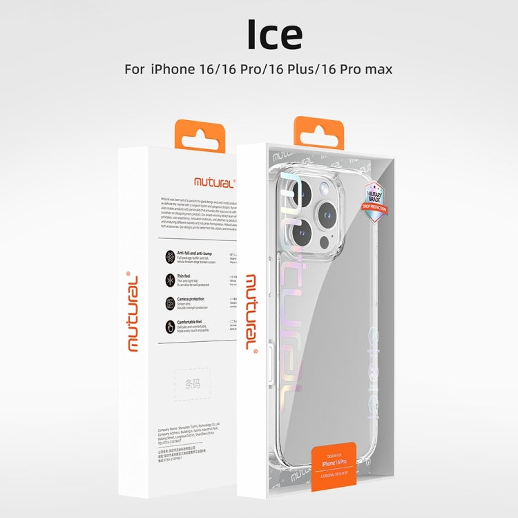 For iPhone 16 Pro Max Mutural Ice Series TPU Phone Case(Transparent) - iPhone 16 Pro Max Cases by Mutural | Online Shopping South Africa | PMC TechLife | Buy Now Pay Later Mobicred
