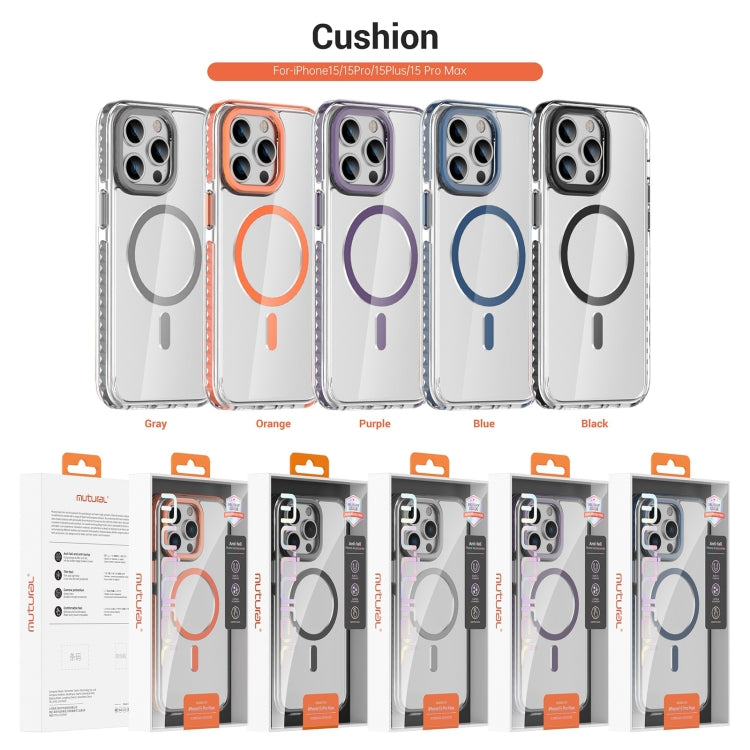 For iPhone 15 Pro Mutural Cushion Series MagSafe Magnetic Phone Case(Black) - iPhone 15 Pro Cases by Mutural | Online Shopping South Africa | PMC TechLife
